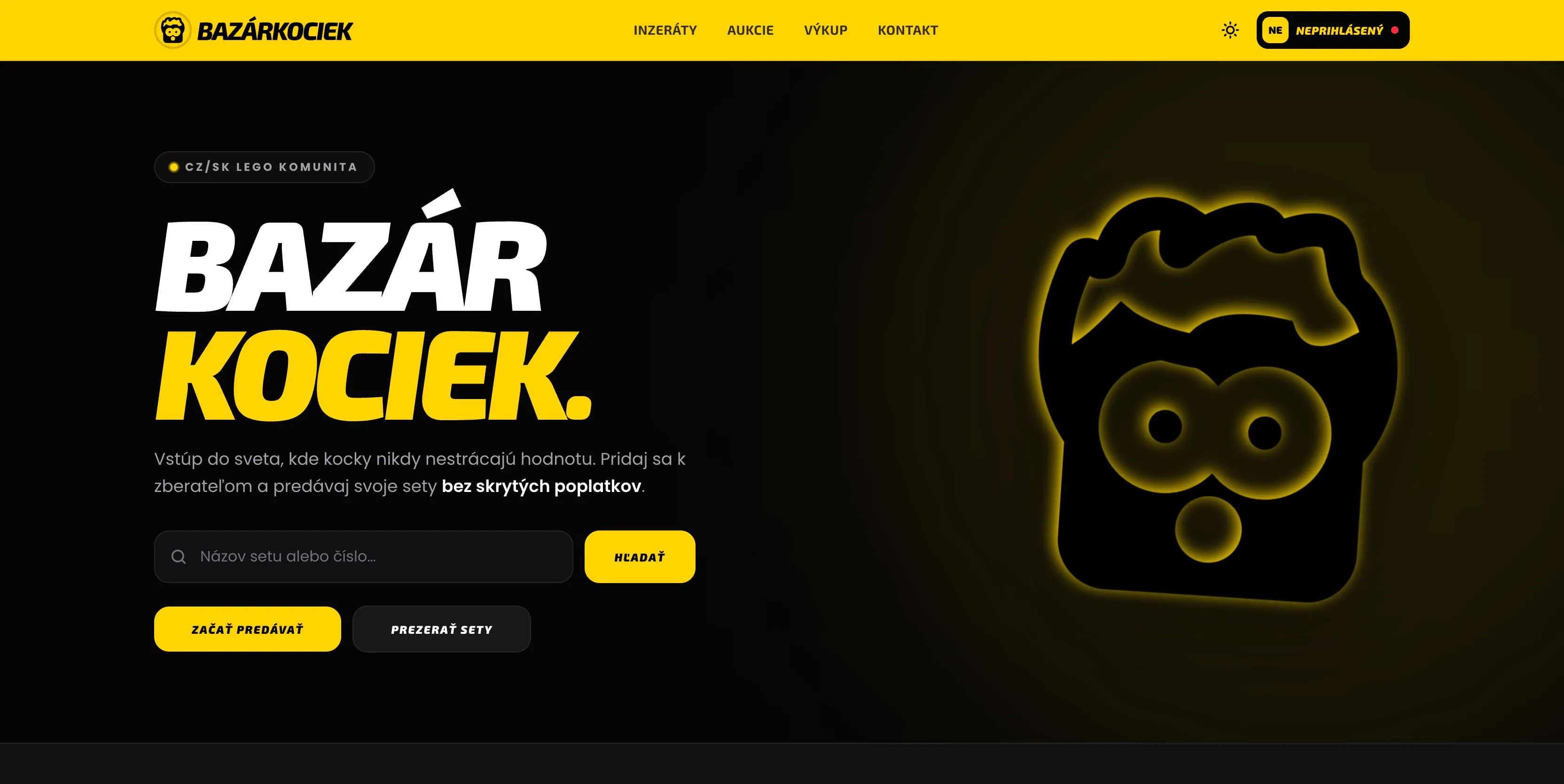 Náhľad webu bazarkociek.sk